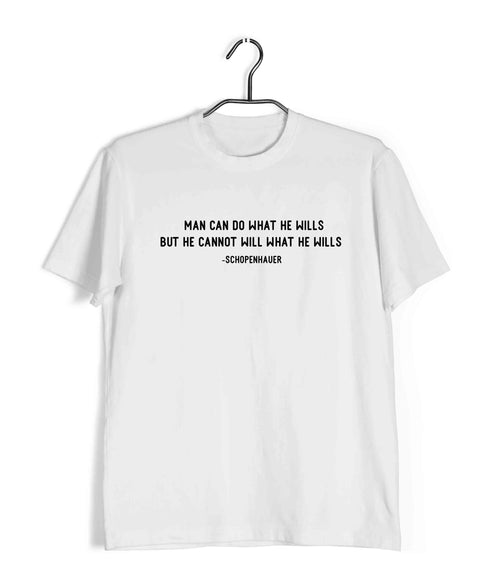 8 Dark Man can do what he wills, but he cannot will what he wills TV Series Casual Graphic Printed T-Shirt for Men